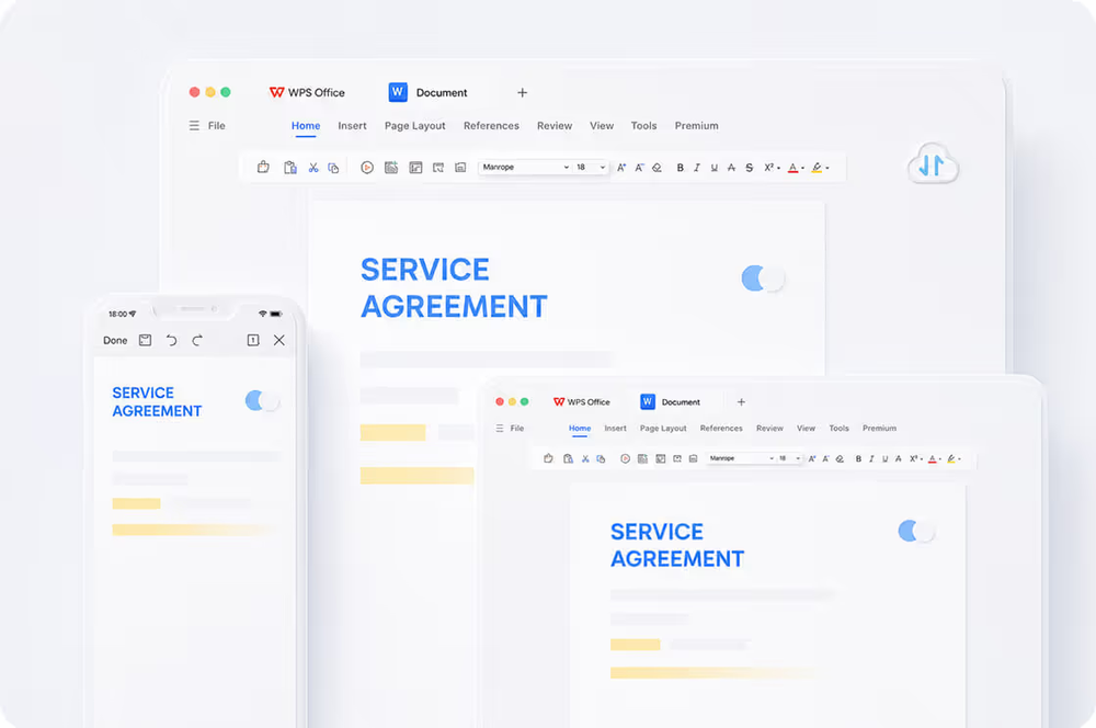 หลายคนทำงานร่วมแบบเรียลไทม์บนเอกสารคลาวด์ WPS